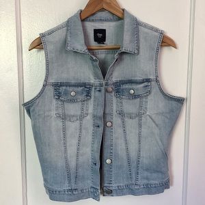 Gap Light Wash Denim Vest